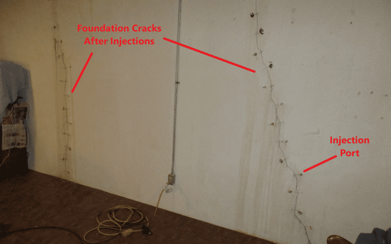 best way to stop a leak Vertical Foundation Cracks